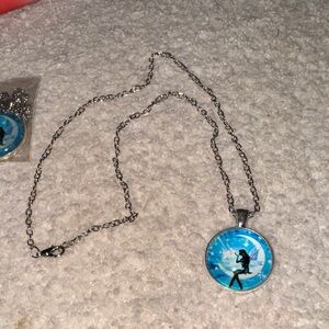 Blue Silhouette Pendant Necklace
